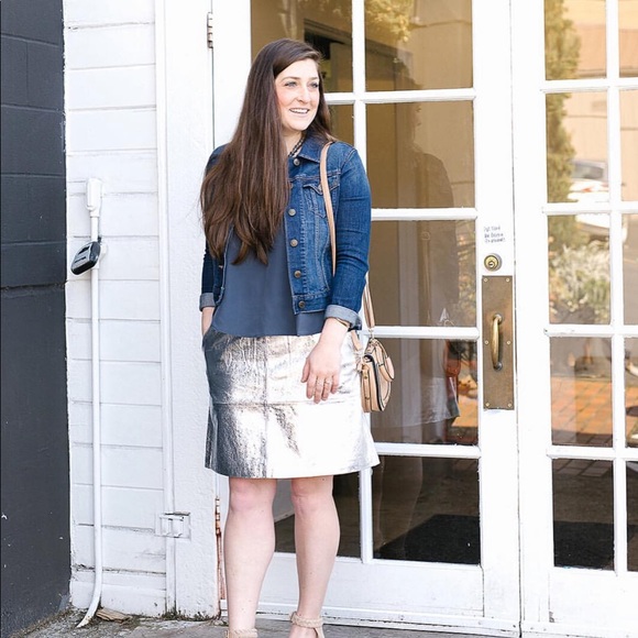 Thacker NYC Metallic Mini Skirt - Picture 2 of 4